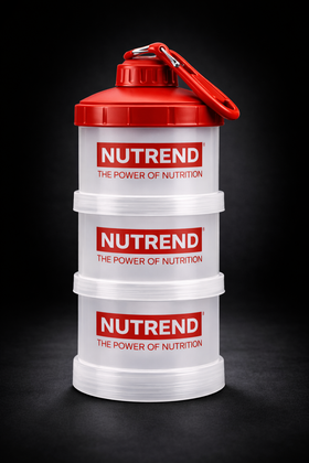 Boîte à protéines portable avec entonnoir – compartiments pratiques pour compléments et snacks